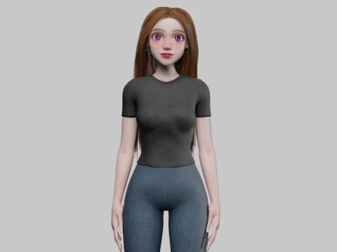 Cool Basic Woman V34228 3D Model