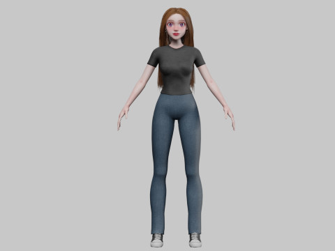 Cool Basic Woman V34228 3D Model