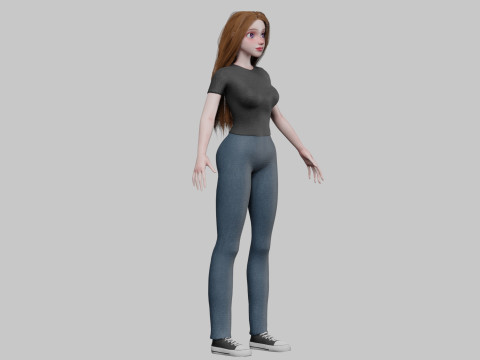 Cool Basic Woman V34228 3D Model