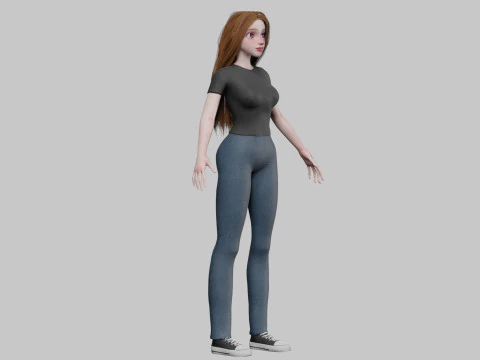 Cool Basic Woman V34228 3D Model