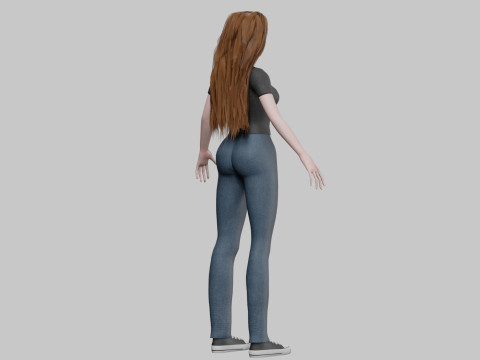Cool Basic Woman V34228 3D Model