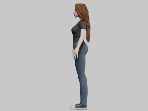 Cool Basic Woman V34228 3D Model