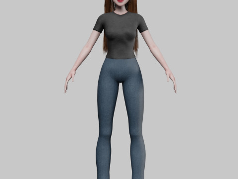 Cool Basic Woman V34228 3D Model