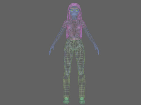 Cool Basic Woman V34228 3D Model