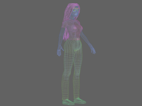 Cool Basic Woman V34228 3D Model