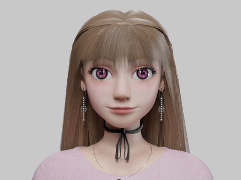 Cool cute Woman V34297 3D Modell