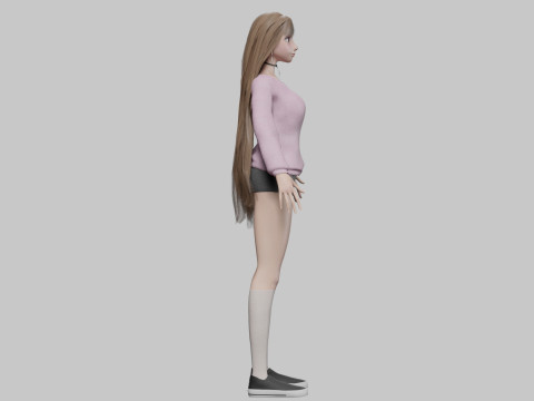 Cool cute Woman V34297 3D Modell