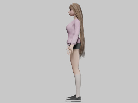 Cool cute Woman V34297 3D Modell