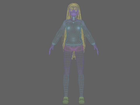 Cool cute Woman V34297 3D Modell