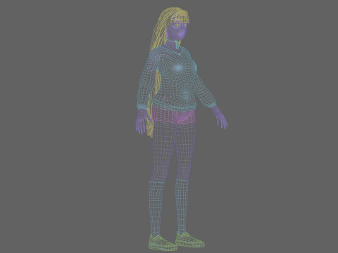 Cool cute Woman V34297 3D Modell