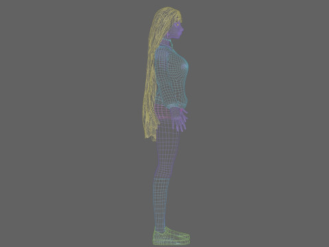 Cool cute Woman V34297 3D Modell