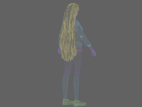 Cool cute Woman V34297 3D Modell