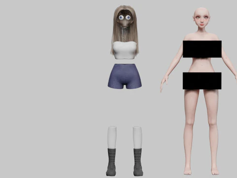 Cool Pretty Woman V34030 3D Model