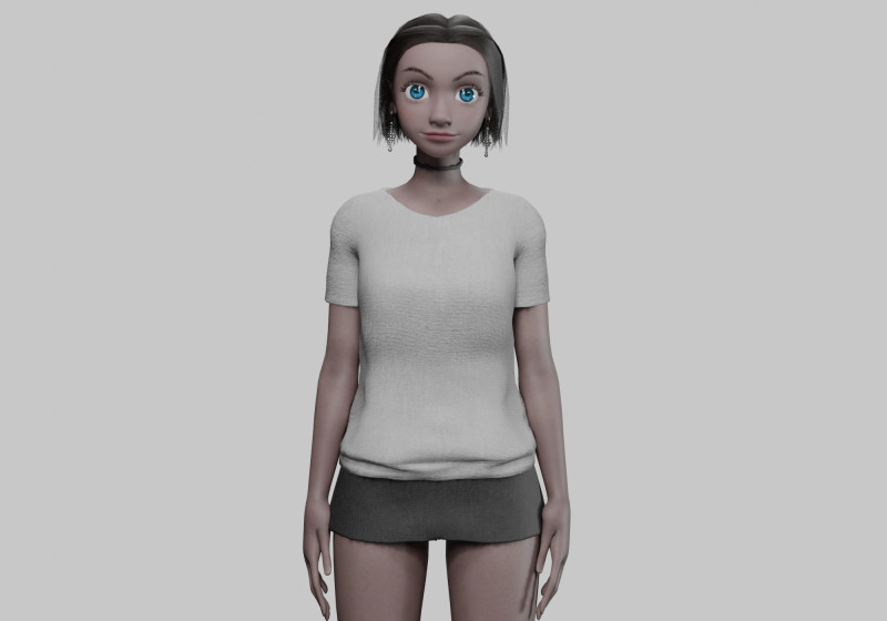 Cute Basic Woman V31672 Modello 3D .c4d .max .obj .3ds .fbx .stl .blend 