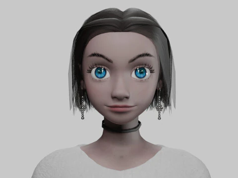 Cute Basic Woman V31672 3D Model