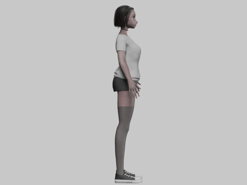 Cute Basic Woman V31672 3D Model