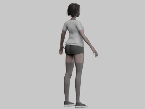 Cute Basic Woman V31672 3D Model