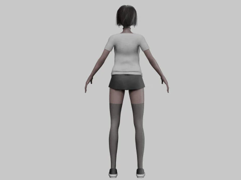 Cute Basic Woman V31672 3D Model