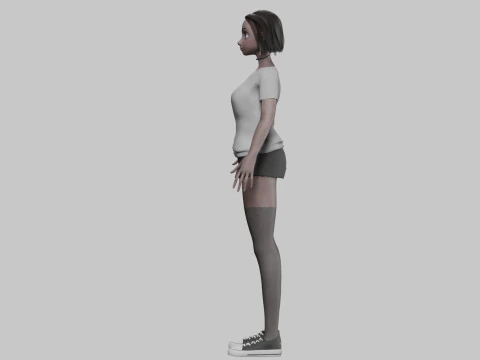 Cute Basic Woman V31672 3D Model
