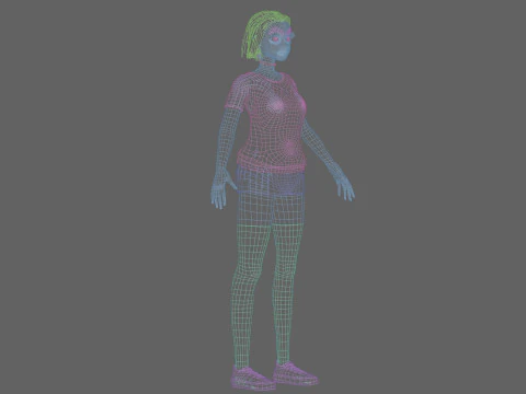 Cute Basic Woman V31672 3D Model