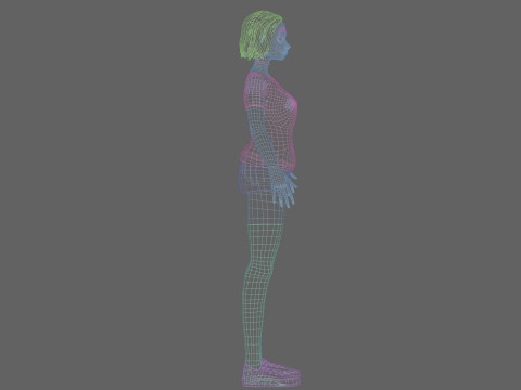 Cute Basic Woman V31672 Modello 3D