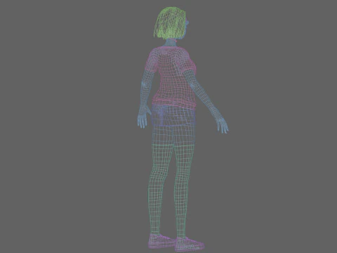 Cute Basic Woman V31672 3D Model