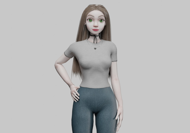 Cute Beautiful woman V33266 3D मॉडल .c4d .max .obj .3ds .fbx .stl .blend 