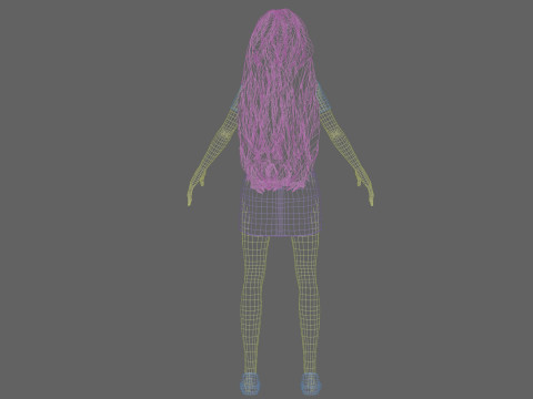 Cute Cartoon woman V42726 Modèle 3D