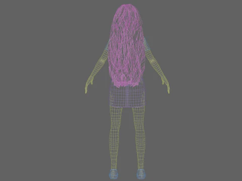 Cute Cartoon woman V42726 3D Model