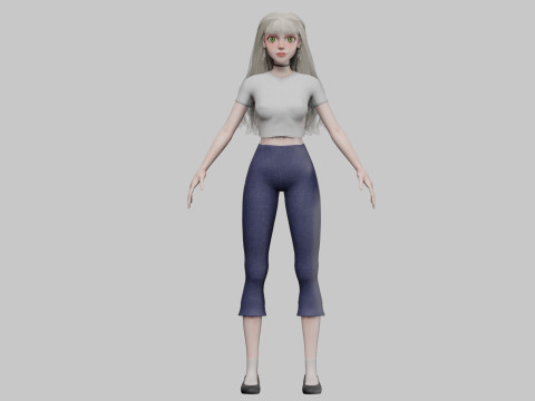 Cute classic Woman V34199 3Dモデル