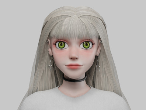 Cute classic Woman V34199 3Dモデル