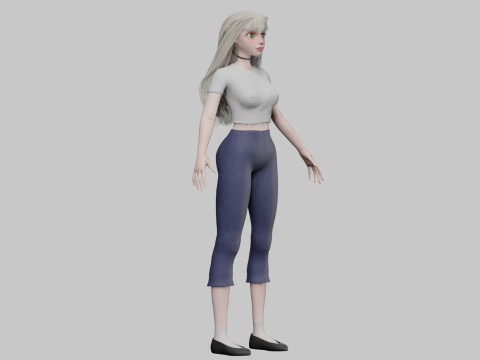 Cute classic Woman V34199 3Dモデル