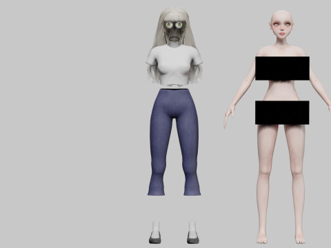 Cute classic Woman V34199 3Dモデル
