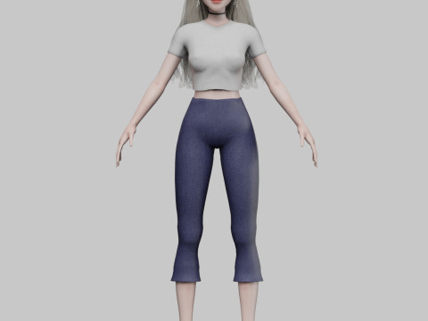 Cute classic Woman V34199 3Dモデル
