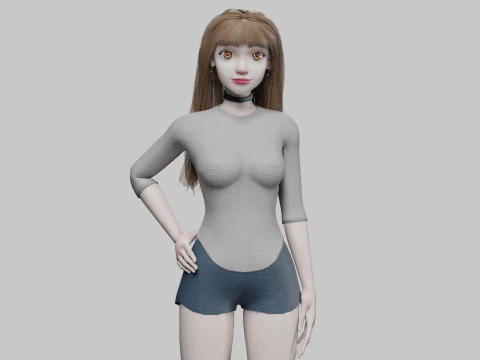 Wanita keren yang lucu V30957 Model 3D