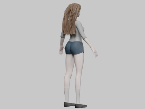 Cute cool woman V30957 3D Model