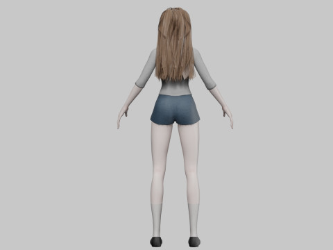 Cute cool woman V30957 3D Model