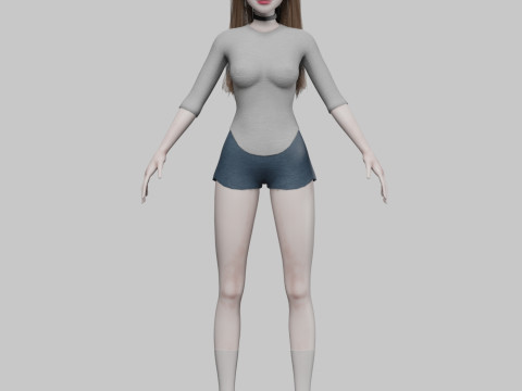 Cute cool woman V30957 3D Model