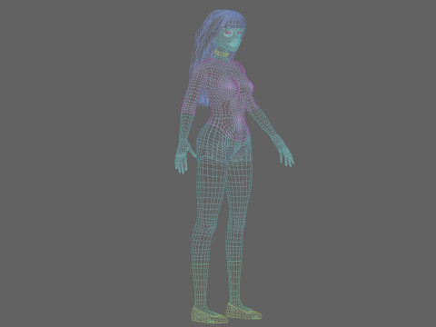 Cute cool woman V30957 3D Model