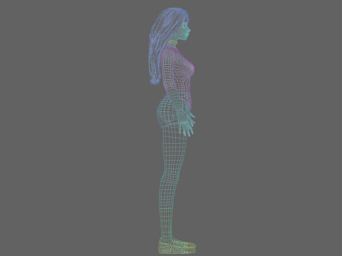 Cute cool woman V30957 3D Model