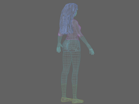 Cute cool woman V30957 3D Model