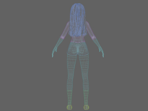 Cute cool woman V30957 3D Model
