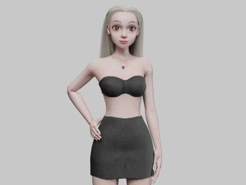 Leuke mooie vrouw V27780 3D Model