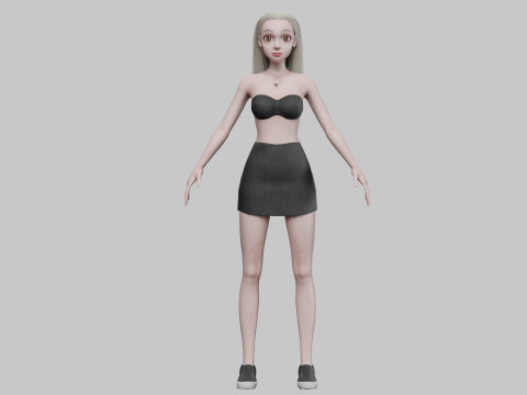Cute pretty Woman V27780 3D Модель