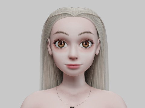 Cute pretty Woman V27780 3D Модель