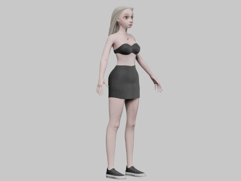Cute pretty Woman V27780 3D Модель