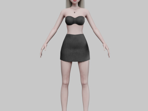 Cute pretty Woman V27780 3D Модель
