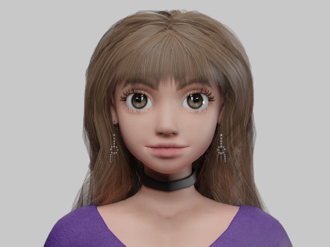 Cute Standard Woman V40780 3D 模型
