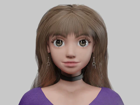 Cute Standard Woman V40780 3D Model