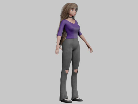 Cute Standard Woman V40780 3D Model